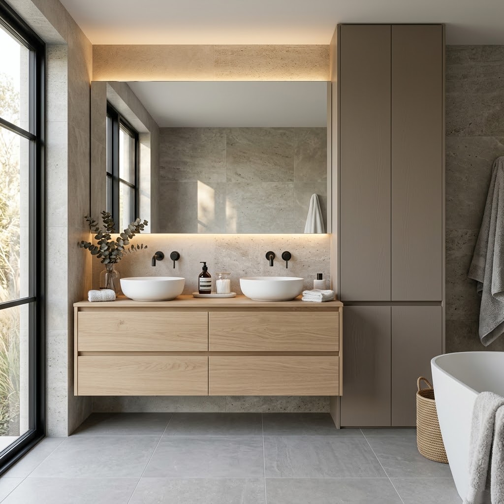 Современная мебель для ванной с LED