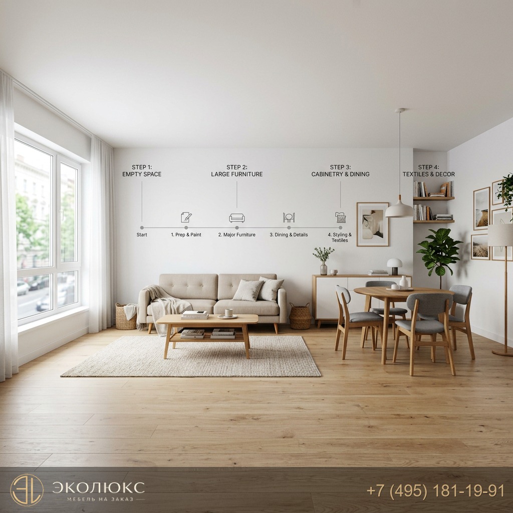 В каком порядке заказывать мебель после ремонта: таймлайн для квартиры в новостройке и вторичке